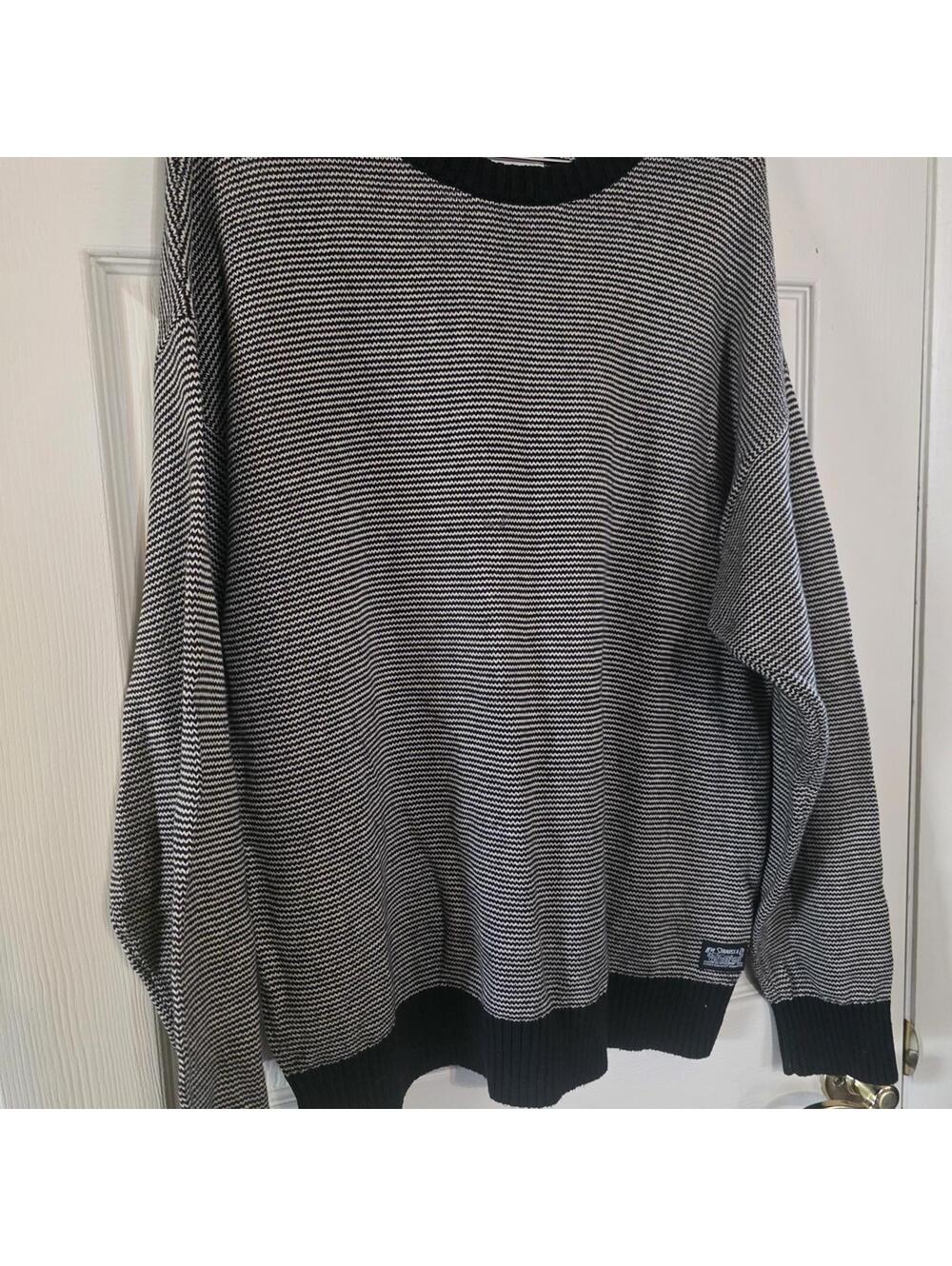Levi's Relaxed Fit Black and White Knit Sweater, Size M
